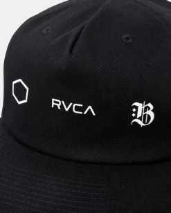 RVCA BARRON MAMIYA SNAPBACK HAT -Rvca avyha00568 rvcaf blk dtl1