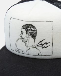 RVCA Insult Injury Trucker Hat -Rvca avyha00617 rvcap blk dtl1