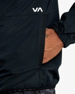 RVCA YOGGER ZIP-UP HOODED JACKET II -Rvca avyjk00123 rvcaw blk dtl2