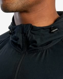 RVCA YOGGER ZIP-UP HOODED JACKET II -Rvca avyjk00123 rvcaw blk dtl3