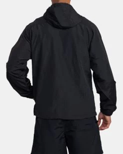 RVCA VA SPORT OUTSIDER PACKABLE ANORAK JACKET -Rvca avyjk00200 rvcaw blk bck3