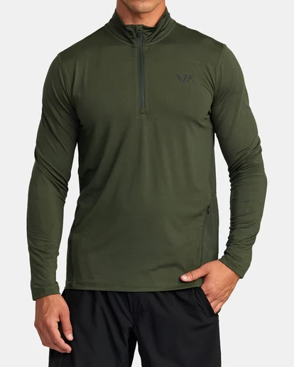 RVCA SPORT VENT HALF-ZIP PULLOVER 1 RVCA SPORT VENT HALF-ZIP PULLOVER