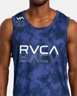 RVCA SPORT VENT TIE-DYED TANK TOP -Rvca avykt00246 rvcaw pry6 dtl1