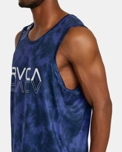 RVCA SPORT VENT TIE-DYED TANK TOP -Rvca avykt00246 rvcaw pry6 dtl2