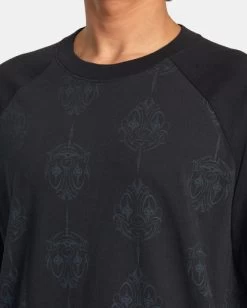 RVCA MISTER CARTOON SMILE NOW BASEBALL T-SHIRT -Rvca avykt00251 rvcaw bky dtl1