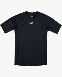 RVCA COMPRESSION TECHNICAL SHORT SLEEVE TOP -Rvca avykt00265 rvcaf blk frt1