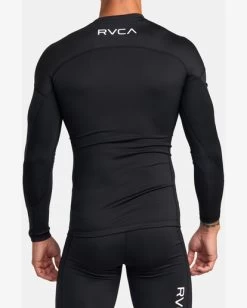 RVCA VA SPORT LONG SLEEVE COMPRESSION TOP -Rvca avykt00266 rvcaw blk bck3