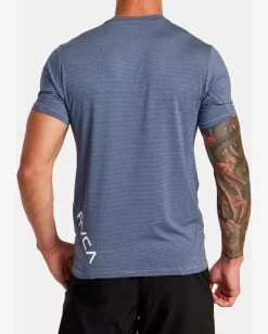 RVCA SPORT VENT STRIPE TECHNICAL SHORT SLEEVE TOP -Rvca avykt00268 rvcaw bsn0 bck3