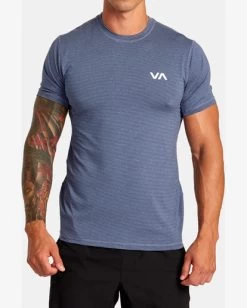 RVCA SPORT VENT STRIPE TECHNICAL SHORT SLEEVE TOP