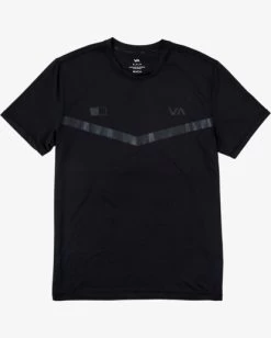 RVCA RUNNER TECHNICAL SHORT SLEEVE T-SHIRT -Rvca avykt00269 rvcaf blk frt1