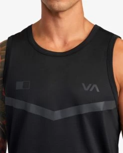 RVCA RUNNER TANK TOP -Rvca avykt00272 rvcaw blk dtl1