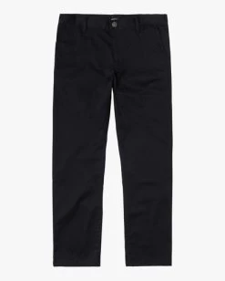 RVCA WEEKEND STRETCH CHINO PANTS -Rvca avynp00178 rvcaf blk frt1