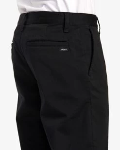 RVCA WEEKEND STRETCH CHINO PANTS -Rvca avynp00178 rvcaw blk dtl2