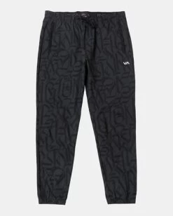 RVCA THUG ROSE YOGGER TECHNICAL JOGGERS 11 RVCA THUG ROSE YOGGER TECHNICAL JOGGERS -Rvca avynp00192 rvcaf blk frt1