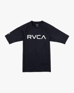 RVCA SHORT SLEEVE RASHGUARD -Rvca avywr00120 rvcaf blk frt1