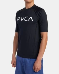 RVCA SHORT SLEEVE RASHGUARD -Rvca avywr00120 rvcaw blk sd3