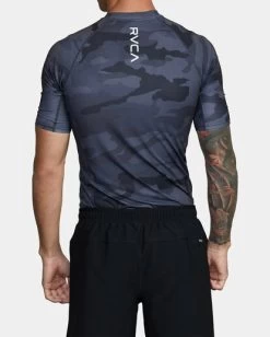 RVCA VA SPORT SHORT SLEEVE RASHGUARD -Rvca avywr00136 rvcaw bkc bck3