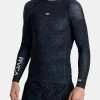 RVCA THUG ROSE VA SPORT LONG SLEEVE RASHGUARD