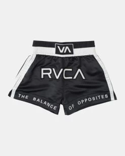 RVCA MUAY THAI BOXING SHORTS 15" -Rvca avyws00172 rvcaf blk frt1