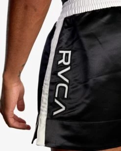 RVCA MUAY THAI BOXING SHORTS 15" -Rvca avyws00172 rvcaw blk dtl3