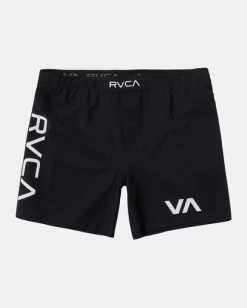 RVCA GRAPPLER ELASTIC WALKSHORTS 17" -Rvca avyws00173 rvcaf blk frt1