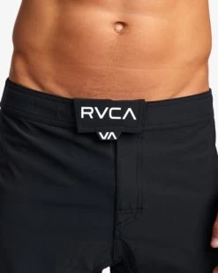 RVCA GRAPPLER ELASTIC WALKSHORTS 17" -Rvca avyws00173 rvcaw blk dtl1