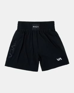 RVCA YOGGER ELASTIC BOXING SHORTS 17" -Rvca avyws00212 rvcaf blk frt1