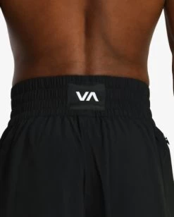 RVCA YOGGER ELASTIC BOXING SHORTS 17" -Rvca avyws00212 rvcaw blk dtl2