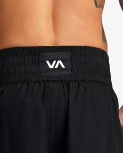 RVCA YOGGER ELASTIC BOXING SHORTS 17" -Rvca avyws00212 rvcaw blk dtl3