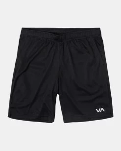 RVCA VA MESH II ELASTIC WALKSHORTS 19" -Rvca avyws00221 rvcaf blk frt1