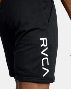RVCA VA MESH II ELASTIC WALKSHORTS 19" -Rvca avyws00221 rvcaw blk dtl3