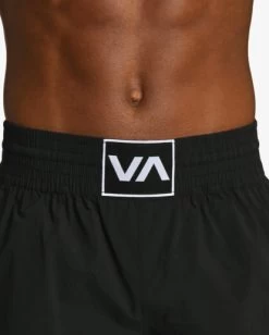 RVCA SPARTAN ELASTIC TRAINING SHORTS 17" -Rvca avyws00224 rvcaw blk dtl3