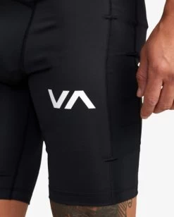 RVCA COMPRESSION TRAINING SHORTS -Rvca avyws00243 rvcaw blk dtl1
