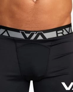 RVCA COMPRESSION TRAINING SHORTS -Rvca avyws00243 rvcaw blk dtl3