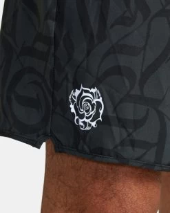 RVCA THUG ROSE YOGGER STRETCH PERFORMANCE SHORTS -Rvca avyws00255 rvcaw blk dtl1