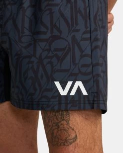 RVCA THUG ROSE FIGHT SCRAPPER 15" TECHNICAL SHORTS 8 RVCA THUG ROSE FIGHT SCRAPPER 15" TECHNICAL SHORTS -Rvca avyws00256 rvcaw blk dtl1