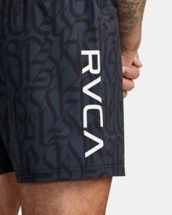 RVCA THUG ROSE FIGHT SCRAPPER 15" TECHNICAL SHORTS 9 RVCA THUG ROSE FIGHT SCRAPPER 15" TECHNICAL SHORTS -Rvca avyws00256 rvcaw blk dtl2