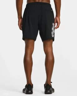 RVCA BARRON MAMIYA YOGGER STRETCH 17" PERFORMANCE SHORTS -Rvca avyws00294 rvcaw blk bck1
