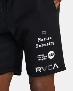 RVCA VA SPORT 19" SPORTS SWEAT SHORTS -Rvca avyws00295 rvcaw bkw dtl1