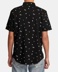 RVCA DEGENERATE SHORT SLEEVE SHIRT -Rvca avywt00372 rvcaw blk bck3