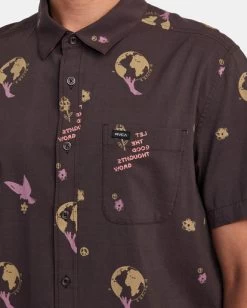 RVCA LET IT GROW SHORT SLEEVE SHIRT -Rvca avywt00373 rvcaw pnm0 dtl1