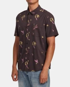 RVCA LET IT GROW SHORT SLEEVE SHIRT -Rvca avywt00373 rvcaw pnm0 sd3