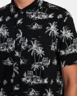 RVCA BENJAMIN JEANJEAN PROWLER SHORT SLEEVE SHIRT -Rvca avywt00380 rvcaw blk dtl1