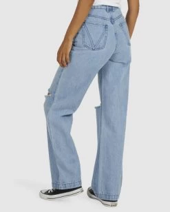 RVCA ELSA RIPPED DENIM -Rvca uvjdp00109 rvcaw blu bck5