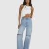 RVCA ELSA RIPPED DENIM