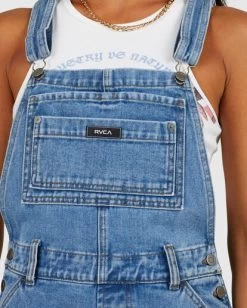 RVCA DENIM SLOUCHER OVERALL -Rvca uvjds00106 rvcaw den dtl1