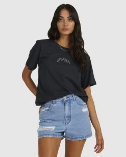 RVCA RIPPED DENIM COCO SHORT
