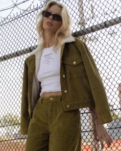 RVCA ROY SHERPA CORD JACKET