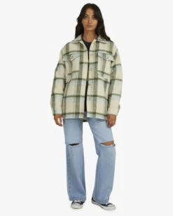 RVCA VALLEY PLAID SHACKET -Rvca uvjjk00122 rvcaw nat frt9