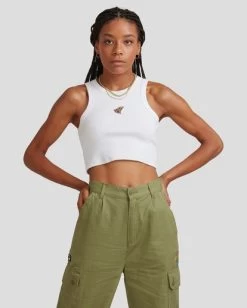 RVCA MEL G | FLUTTER TANK TOP -Rvca uvjkt00106 rvcaw wht frt2